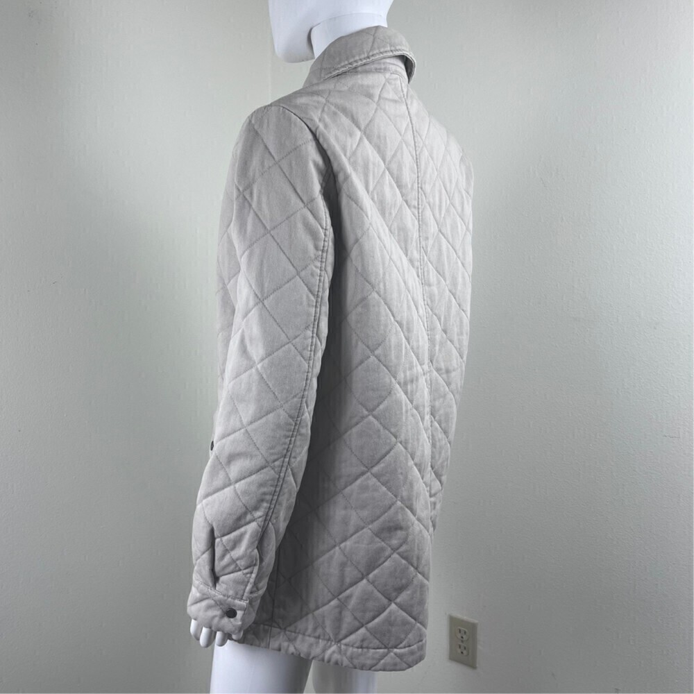 Joie Size M Beige Quilted Cotton Utility Boxy Jacket NEW Chore Farm Coat Outdoor - Picture 3 of 13